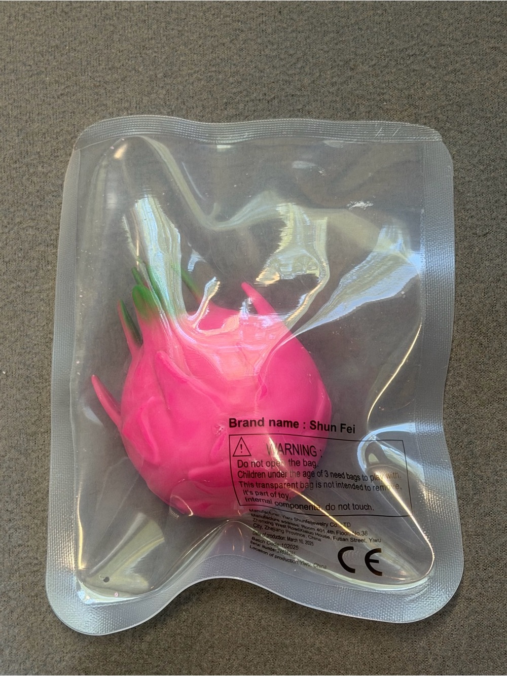 Shun Fei Pink Dragon Fruit Squeeze Toy for Kids